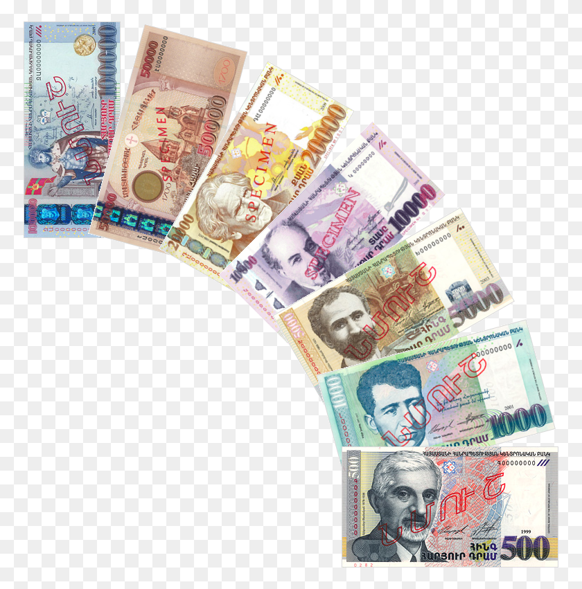 774x791 Банкноты В Армянских Драмах, Книга, Деньги, Человек Hd Png Скачать