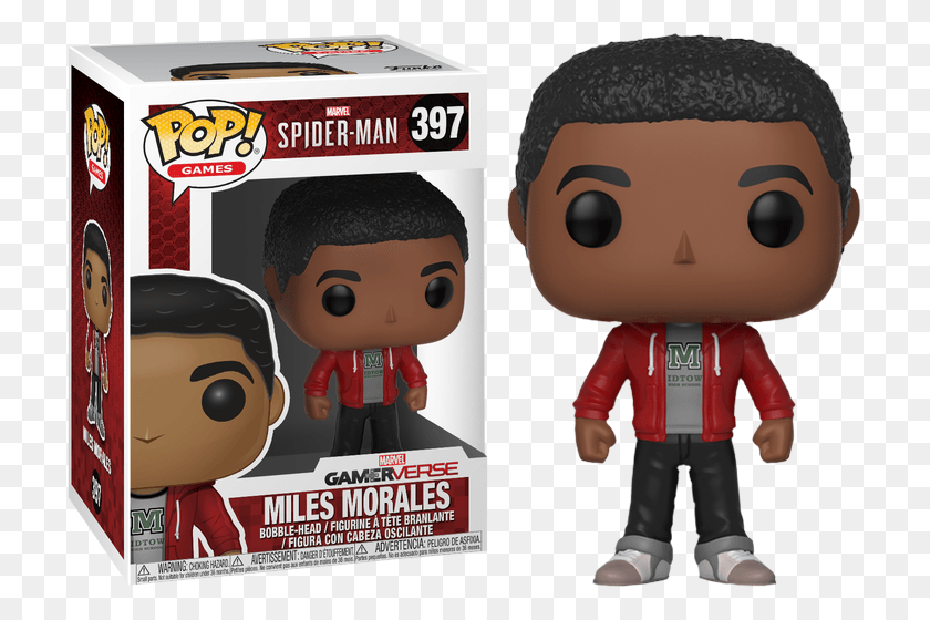 717x500 Current Stock Miles Morales Funko, Advertisement, Poster, Toy HD PNG Download
