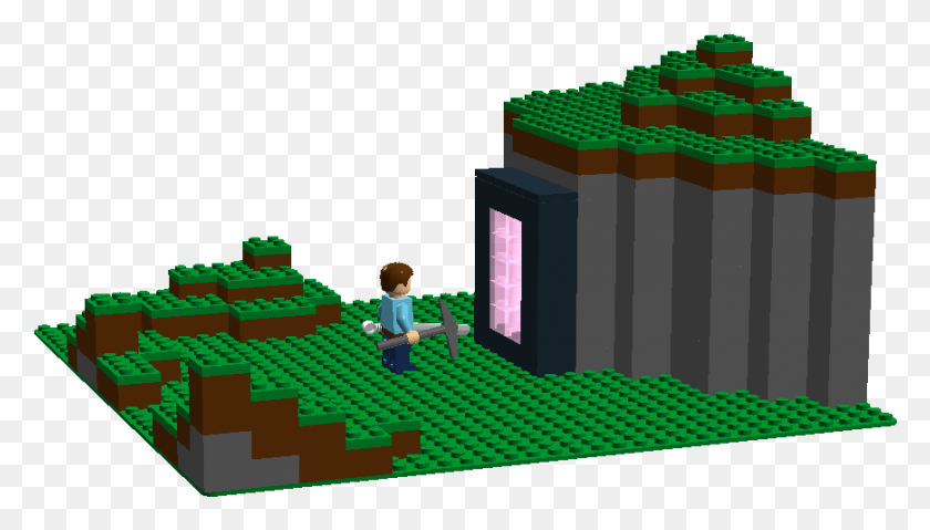 870x468 Текущее Представленное Изображение Minecraft Lego Nether Portal, Toy Hd Png Скачать