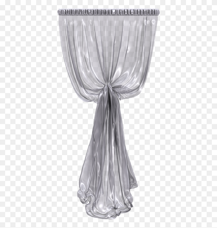 402x822 Curtain Fabric Transparent Image White, Clothing, Apparel, Glass HD PNG Download