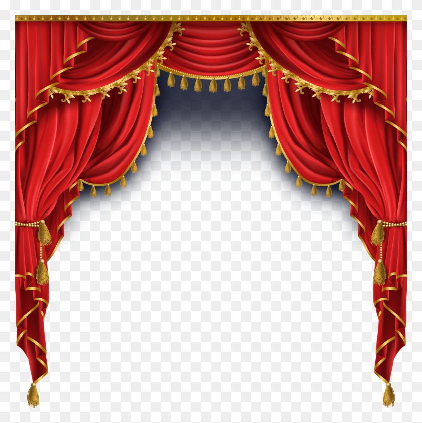 1920x1927 Curtains Twain Twain Luxury Red Curtains, Stage, Indoors, Room HD PNG Download