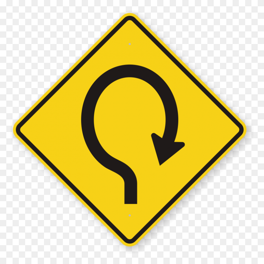 800x800 Изогнутый Знак Подъездной Дороги Знак Глухого Ребенка, Дорожный Знак, Символ, Стоп-Знак Png Скачать
