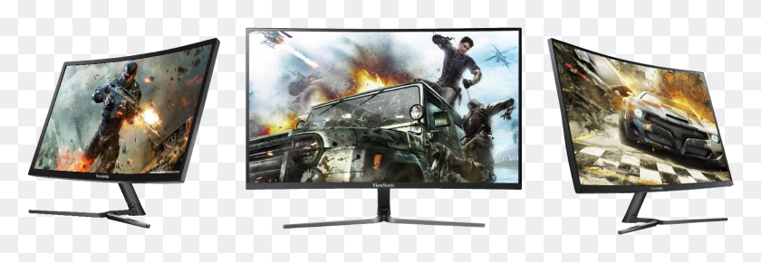 1600x473 Curved Gaming Monitor Led Backlit Lcd Display, Screen, Electronics, Person HD PNG Download