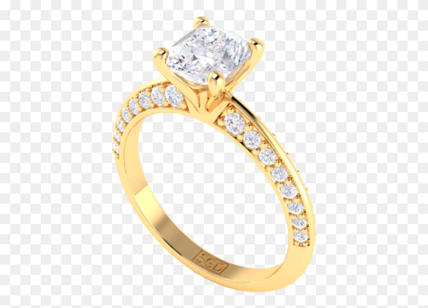 406x545 Cushion Cut Diamond Ring Pre Engagement Ring, Ring, Jewelry, Accessories Descargar Hd Png