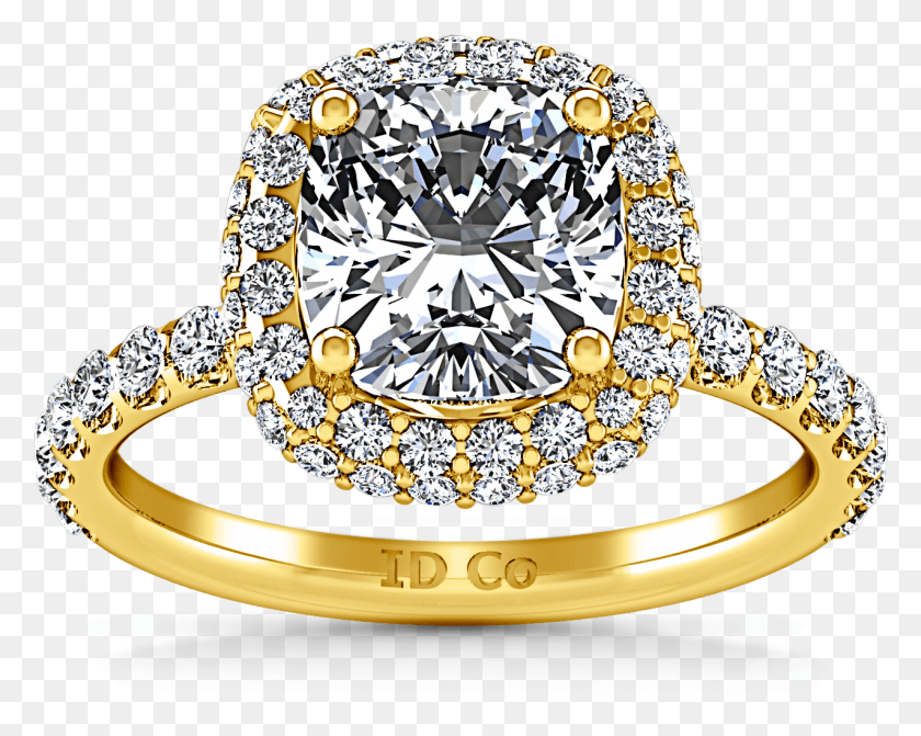 1274x999 Cushion Cut Engagement Halo Cushion Cut Engagement Ring, Jewelry, Accessories, Accessory HD PNG Download