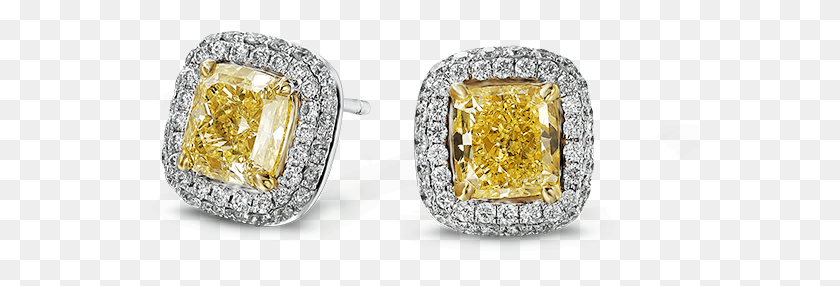 558x226 Cushion Cut Halo Diamond Studs Earrings, Accessories, Accessory, Gemstone HD PNG Download