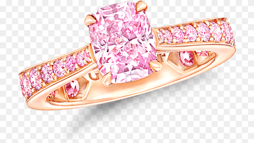 723x473 Cushion Cut Pink Diamond Ring Graff Subscribe, Accessories, Jewelry, Gemstone Sticker PNG