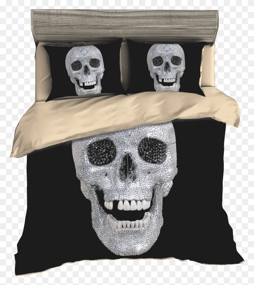 1592x1807 Custom 3d Bedding Set Damien Hirst Skull, Clothing, Apparel, Person HD PNG Download
