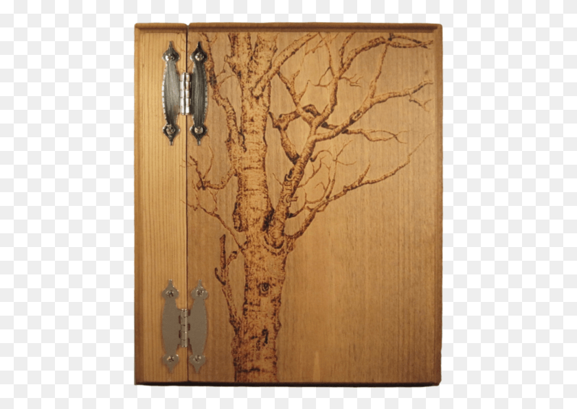 453x536 Custom Book Of Shadows Birch Tree Wood Covers Made Plywood, Hardwood, Rug, Door HD PNG Download