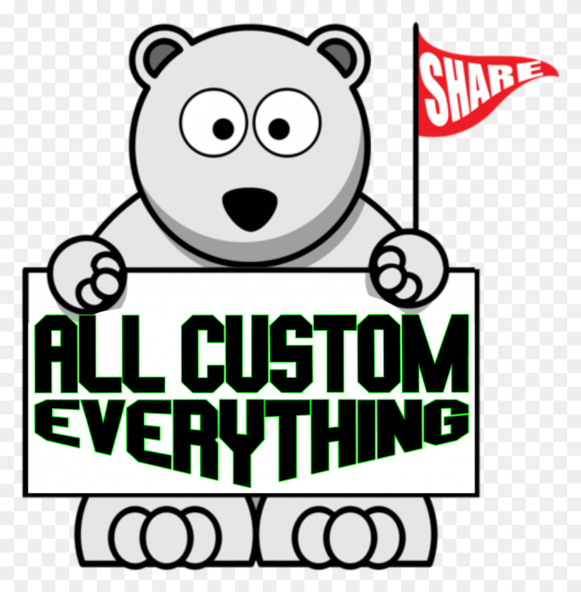 3216x3289 Custom Cartoon Polar Bear Shower Curtain Cartoon Easter Bunny, Advertisement, Poster, Text HD PNG Download