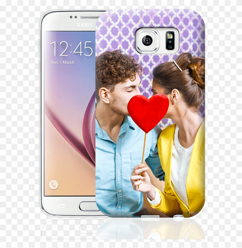 584x801 Custom Galaxy S6 Case Cover Smartphone Personalizzate, Person, Human, Mobile Phone HD PNG Download