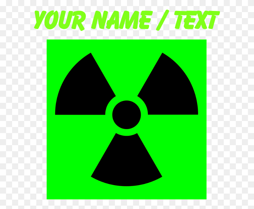 617x631 Пользовательский Зеленый Радиоактивный Знак Коврик Для Мыши Символ Излучения, Плакат, Реклама, Треугольник Hd Png Скачать