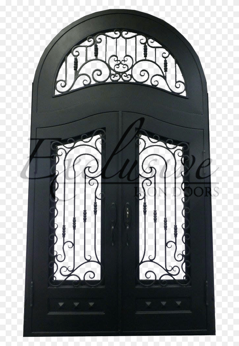 701x1155 Custom Griffin Custom Double Iron Door Home Door, Gate, Furniture Hd Png Скачать