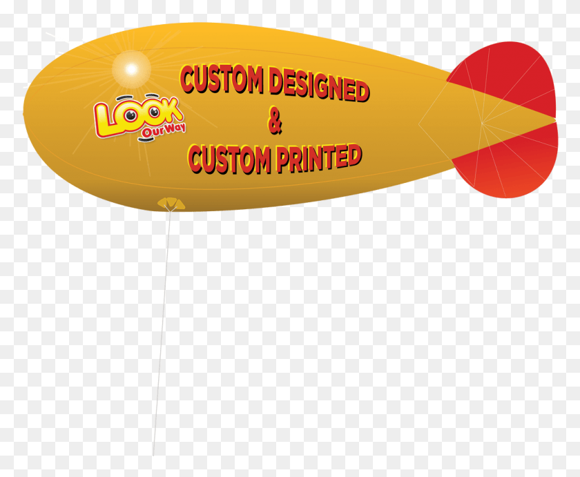 1085x878 Custom Helium 21ft Advertising Blimp Illustration, Vehicle, Transportation, Airship HD PNG Download