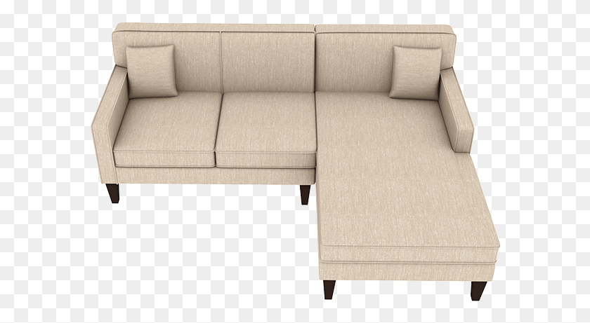 586x401 Custom Madison Small Chaise Sofa Studio Couch, Furniture, Home Decor, Cushion HD PNG Download