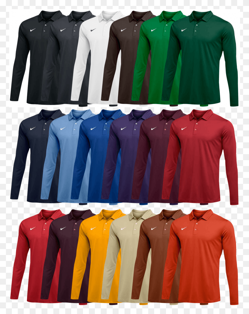 998x1279 Custom Nike Long Sleeve Polo Shirts Polo Shirt, Clothing, Apparel, Shirt HD PNG Download
