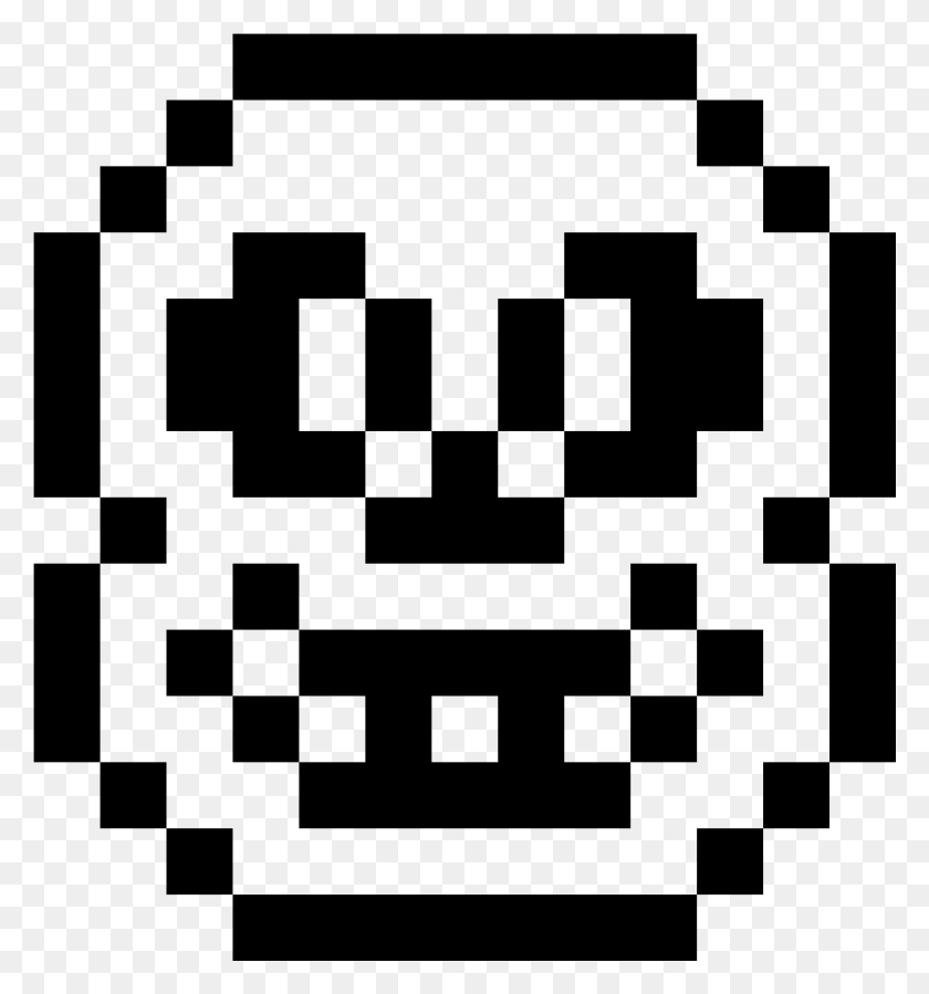 1301x1401 Пользовательские Sans Head Minecraft Happy Pixel Art, Серый, World Of Warcraft Hd Png Скачать
