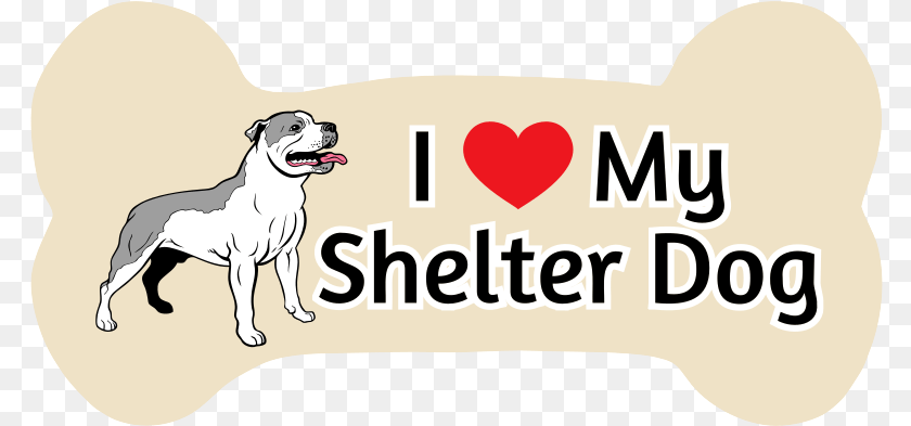 Custom Shelter Dog Bone Car Magnet Boxer, Animal, Canine, Mammal, Pet Clipart PNG
