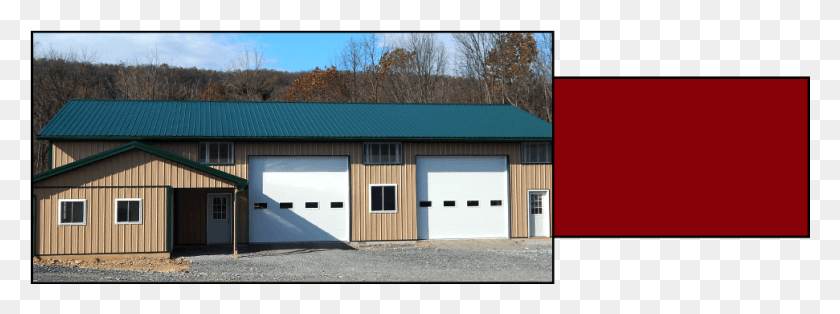 971x317 Custom Siding Garage Door, Housing, Building, Garage HD PNG Download