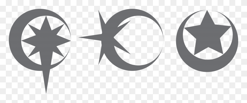 4793x1788 Custom Skywind Logo Image Mainscreen Azura Moon And Star, Symbol, Trademark, Star Symbol HD PNG Download