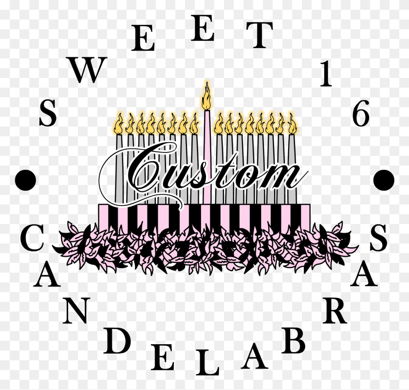 1304x1239 Custom Sweet 16 Candelabras Logo Design By Cfcaar Poster, Text, Advertisement, Alphabet HD PNG Download