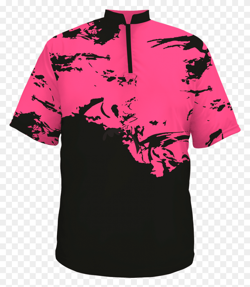 814x947 Custom Team Bowling Jersey Brush Strokes Active Shirt, Clothing, Apparel, T-shirt HD PNG Download