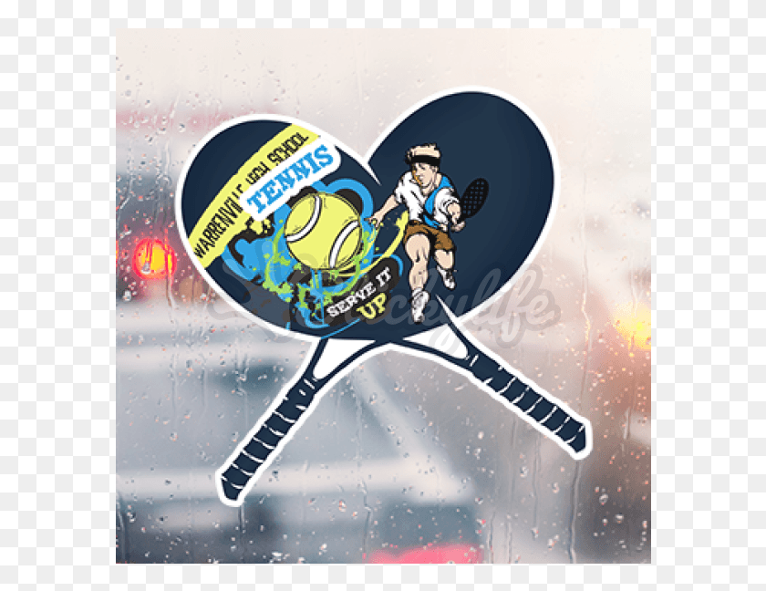 588x588 Custom Tennis Racquet Decal Paddle Tennis, Person, Human, Label HD PNG Download
