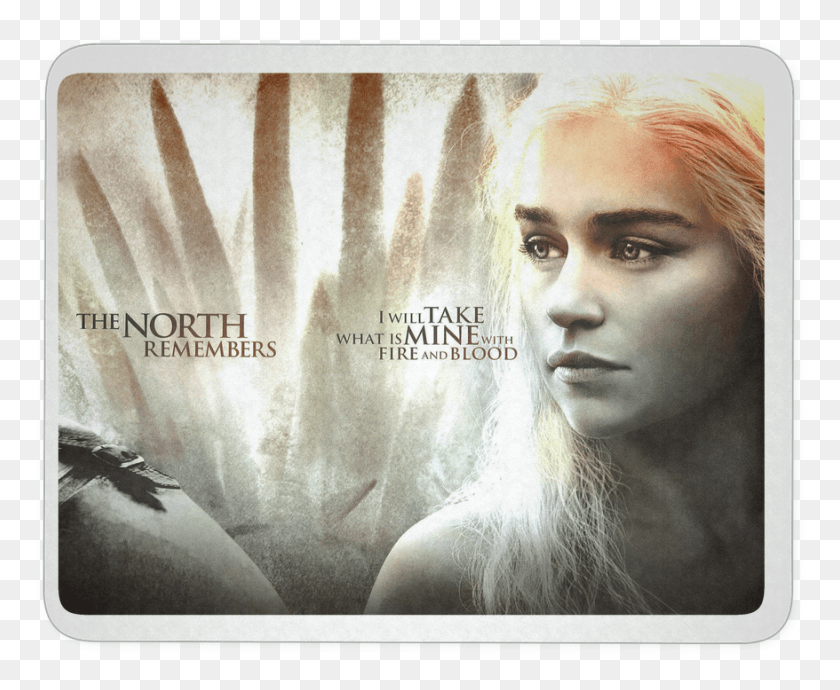878x710 Custom Tv Mouse Pad With Game Of Thrones Daenerys Targaryen Daenerys And Robb Stark, Person, Face, Word HD PNG Download