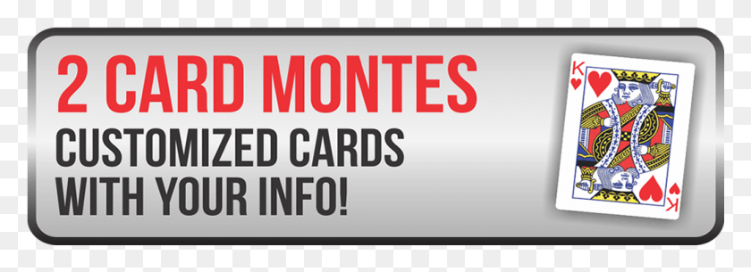 1034x326 Custom Two Card Montes King Of Hearts Card, Text, Word, Face HD PNG Download