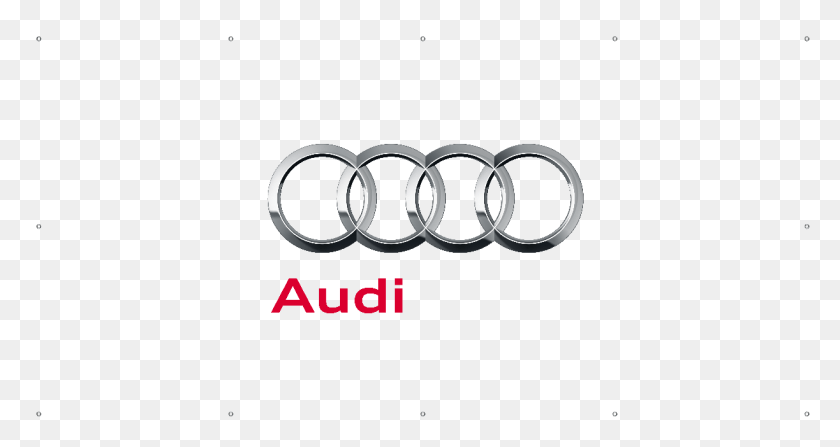 1223x608 Custom Vinyl Banner 13oz Premium 3d Logo Of Audi, Symbol, Trademark, Text HD PNG Download