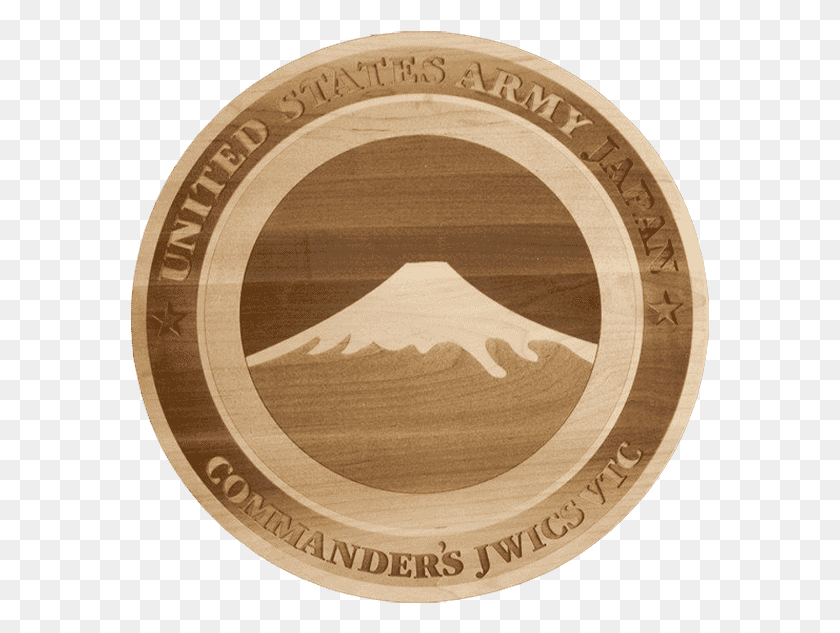 579x573 Custom Wood Engraving Of Us Army Mountain Division Circle, Rug HD PNG Download