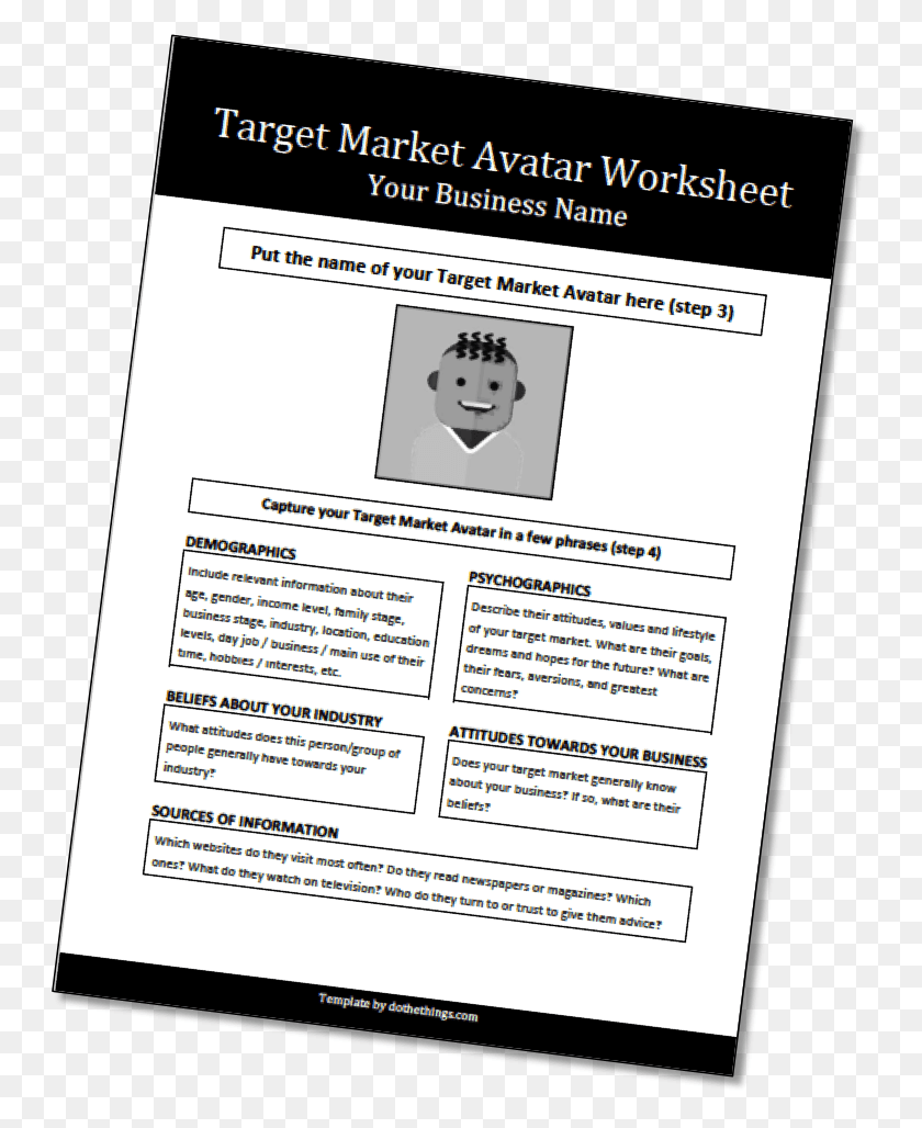747x968 Customer Avatar Worksheet Creating An Avatar For Your Business, Poster, Advertisement, Flyer HD PNG Download