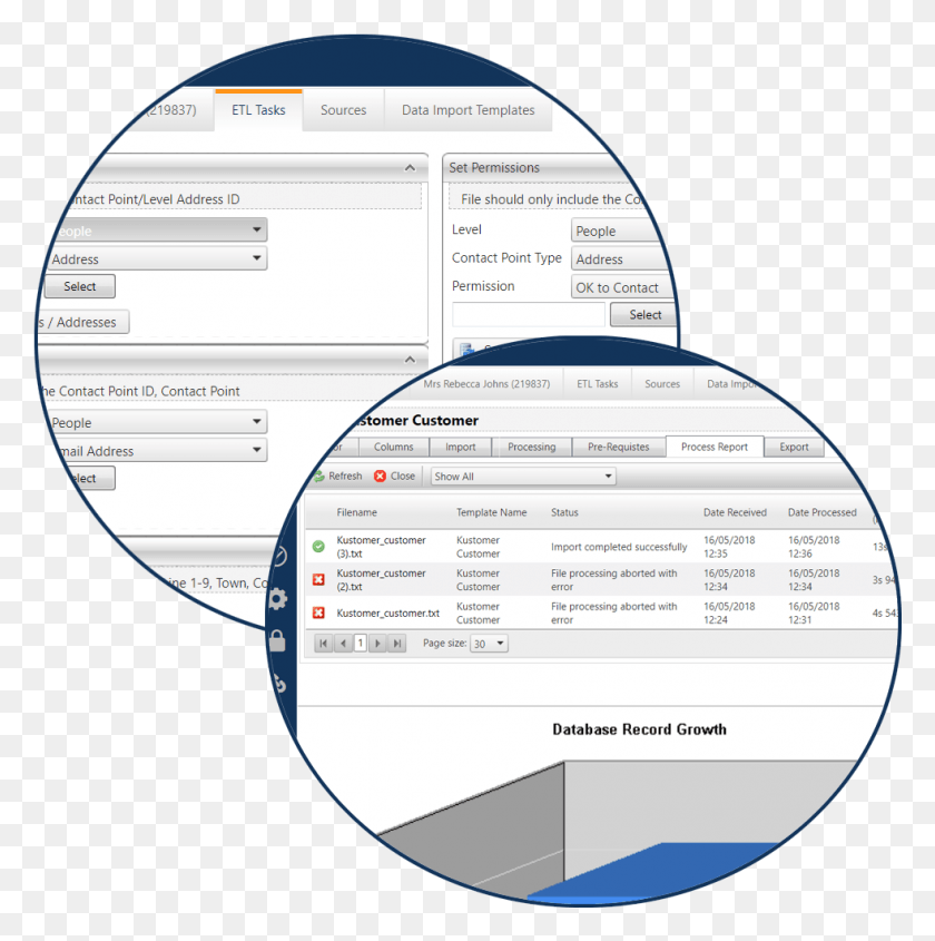 982x989 Customer Data Management Reports Circle, Text, Plot, Building HD PNG Download