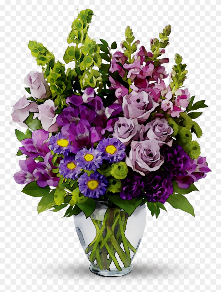 800x1075 Cut Gift Bouquet Vase Flower Flowers Clipart Flowers Basket, Plant, Blossom, Flower Bouquet HD PNG Download