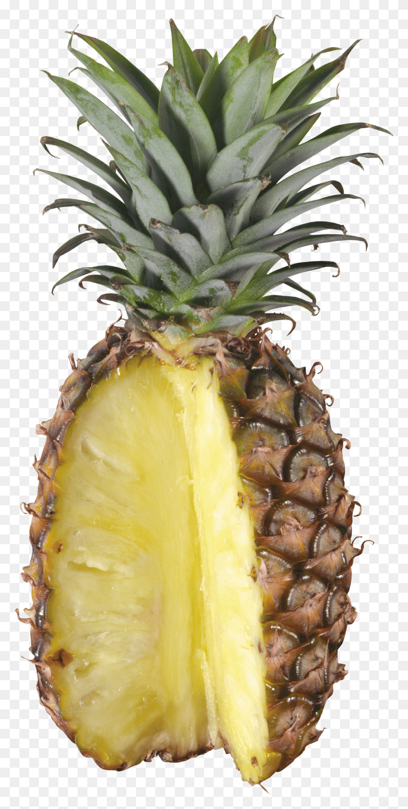 1746x3593 Cut Pineapple Pineapple Pineapple Transparent, Plant, Fruit, Food HD PNG Download