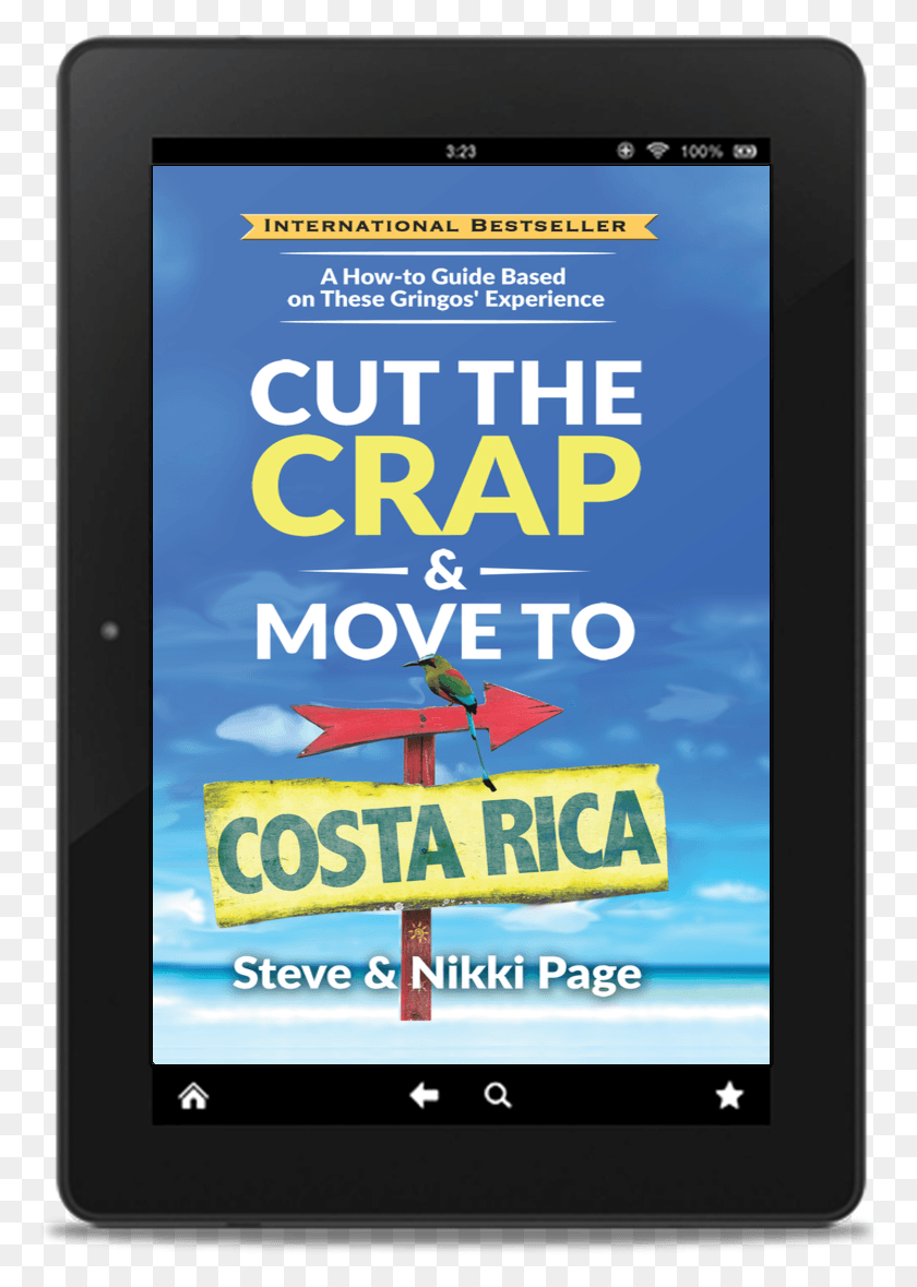 769x1119 Descargar Png Cut The Crap Amp Move To Costa Rica Ebook Mockup Dispositivo Móvil, Computadora, Electrónica, Avión Hd Png