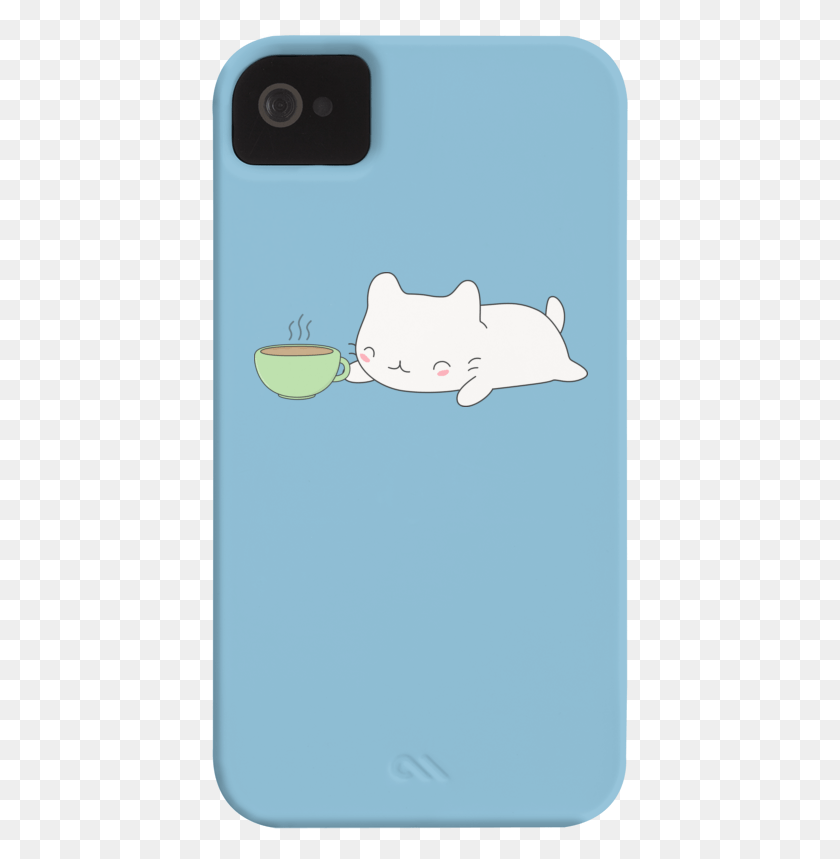 418x799 Cute And Kawaii Coffee Cat Barely There Phone Case Rat, Mammal, Animal, Piggy Bank HD PNG Download