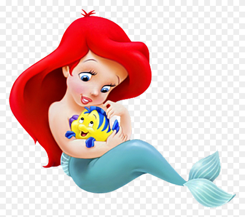 1024x901 Cute Babyariel Flounder Disney Sirena Sirenas Cute Baby Disney Princess, Muñeca, Juguete, Elfo Hd Png