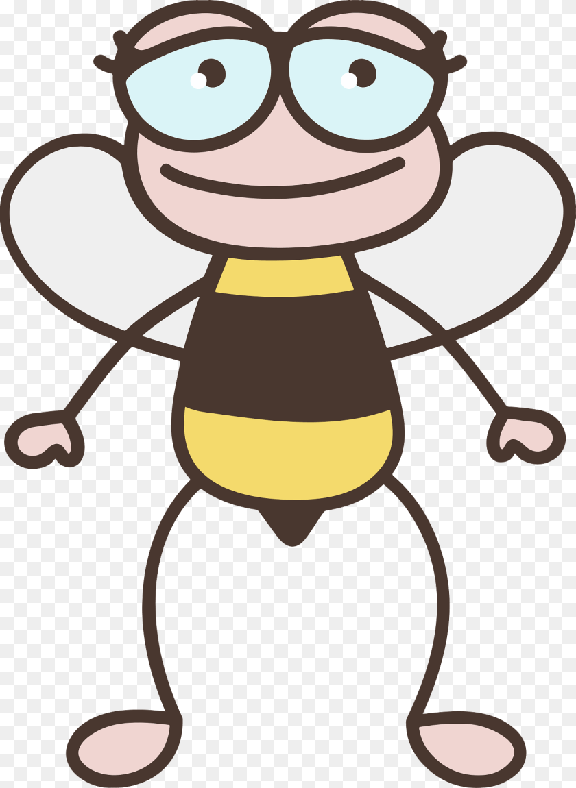 1403x1920 Cute Bee Clipart, Animal, Invertebrate, Insect, Honey Bee PNG