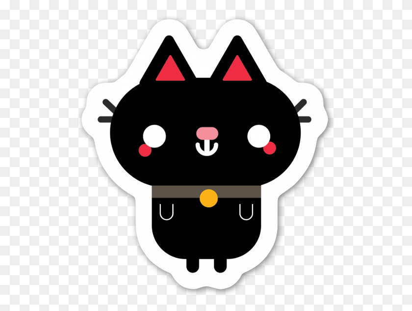 525x573 Cute Black Cat, Symbol, Label, Text HD PNG Download