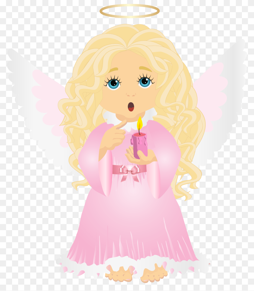6993x8000 Cute Blonde Angel With Candle Transparent Clip Art Image, Baby, Person, Face, Head Sticker PNG