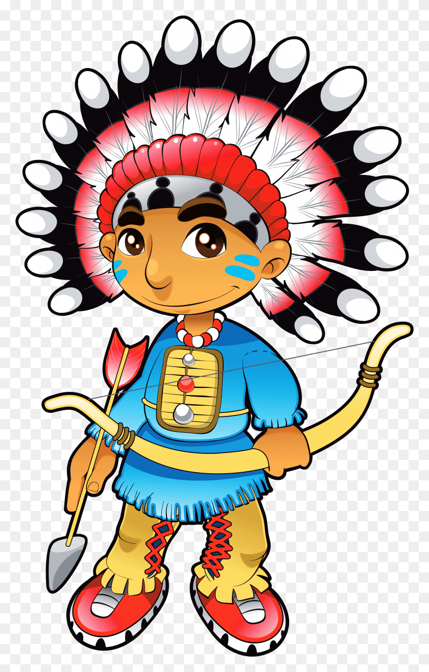2298x3699 Cute Boy Clipart At Getdrawings Caricaturas De Indios Americanos, Tiro Con Arco, Deporte, Arco Hd Png