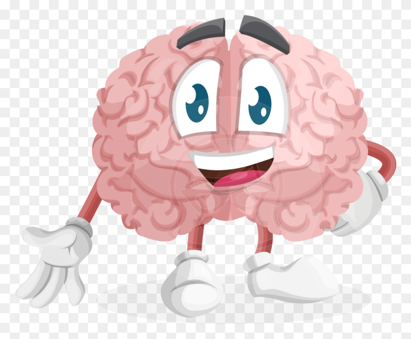 958x778 Cute Brain Cartoon Vector Character Aka Brainy Online Casino, Plush, Toy, Sweets HD PNG Download