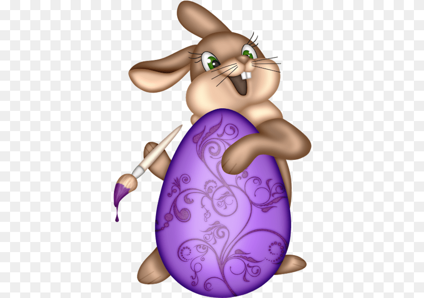 Cute Bunny Adorable Bunnies Happy Easter Easter, Egg, Food, Purple Sticker PNG