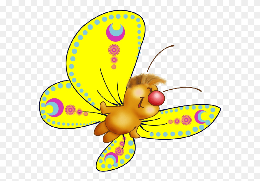 591x527 Cute Butterfly Cartoon Clip Art Images On A Transparent Butterfly Clip Art With Transparent Background, Toy, Animal, Invertebrate HD PNG Download