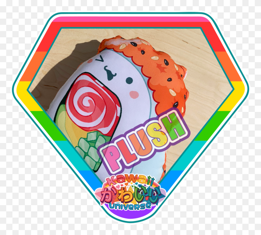 1188x1061 Cute Cali Roll Sushi Plush Cuteness, Label, Text, Food HD PNG Download