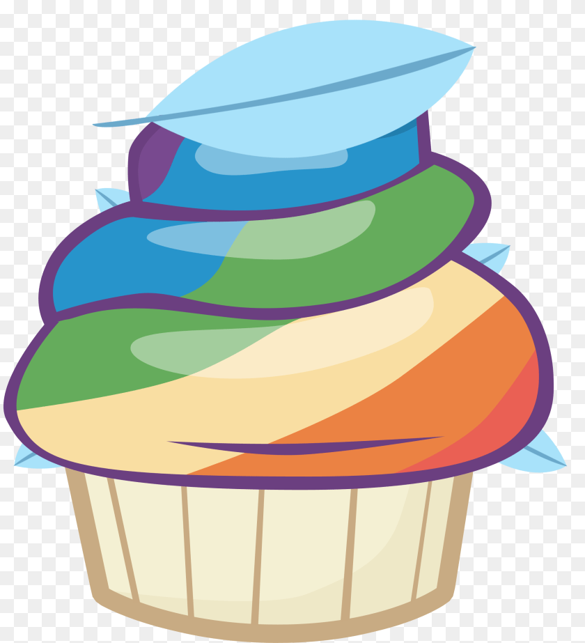 2422x2661 Cute Cartoon Cupcake With Pink Icing, Cake, Cream, Dessert, Food Transparent PNG