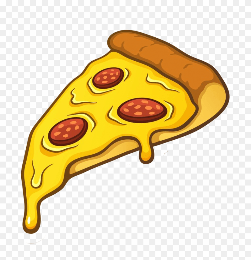 820x851 Cute Cartoon Image Cartoon Pizza Slice Transparent, Food, Hot Dog, Bread HD PNG Download