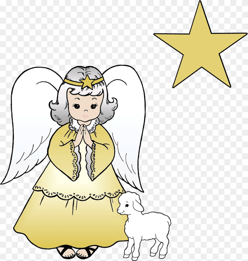 1215x1280 Cute Christmas Angel Coloring, Baby, Person, Face, Head Clipart PNG