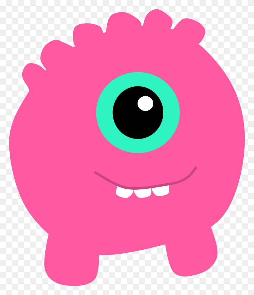 1928x2269 Cute Clipart Monster Pink Monster Clipart, Piggy Bank HD PNG Download